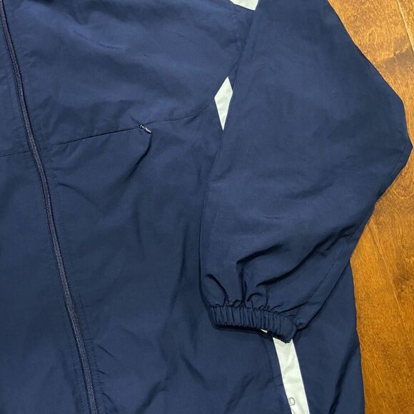 Nike Vintage Athletic Y2K Navy Full Zip Running Windbreaker Jacket Mens Size XXL - Picture 3 of 8